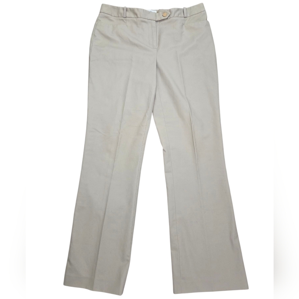 Calvin Klein Cream Straight Leg Stretch Pants Size 8 Petite - Picture 7 of 13